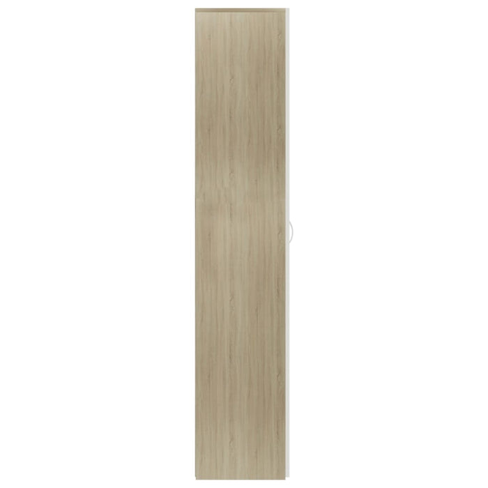 Scarpiera Bianca Rovere Sonoma 80x35,5x180cm Legno Multistrato 800293