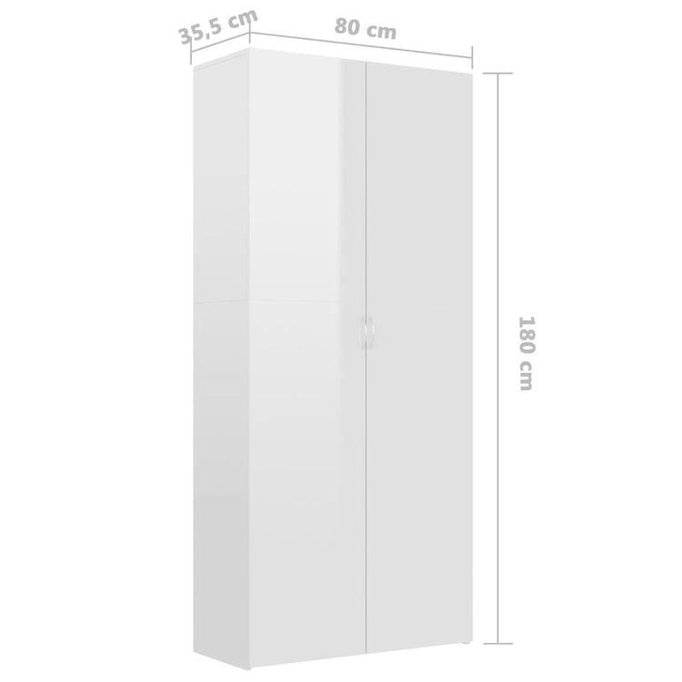 Scarpiera Bianca Lucida 80x35,5x180 cm in Truciolato cod mxl 52247