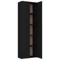 Armadio per Ufficio Nero 60x32x190 cm in Legno Multistrato 800298