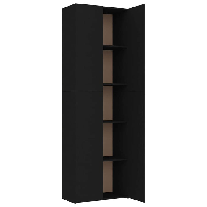 Armadio per Ufficio Nero 60x32x190 cm in Legno Multistrato 800298