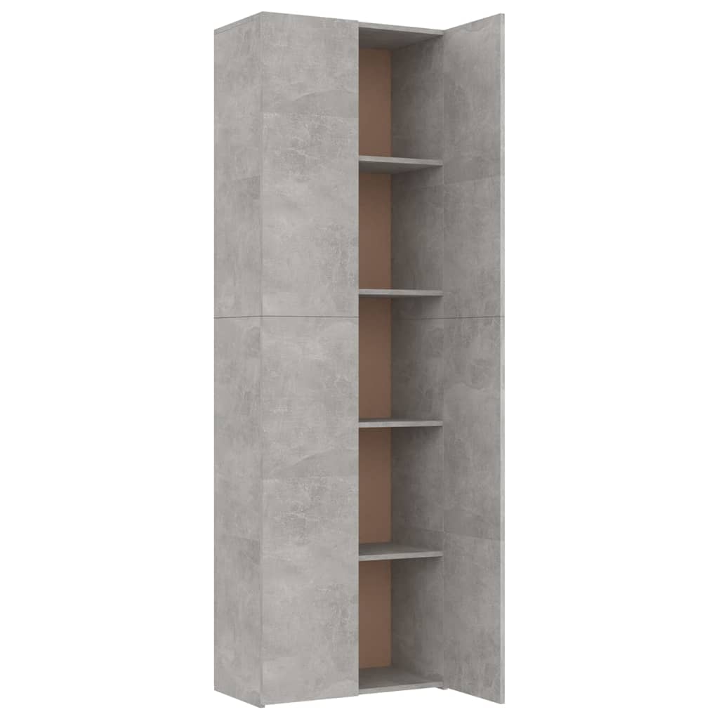 Armadio per Ufficio Grigio Calcestruzzo 60x32x190 cm Truciolato 800301