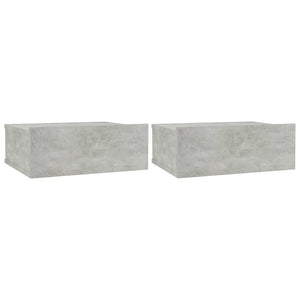 Comodini Pensili 2 pz Grigio Cemento 40x30x15 cm in Truciolato cod mxl 31250