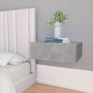 Comodini Pensili 2 pz Grigio Cemento 40x30x15 cm in Truciolato cod mxl 31250