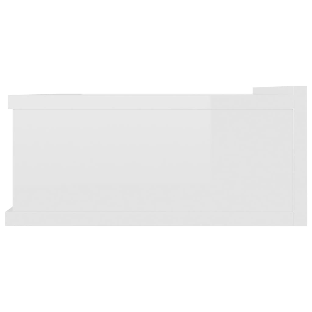 Comodini Pensili 2 pz Bianco Lucido 40x30x15 cm Truciolato 800319