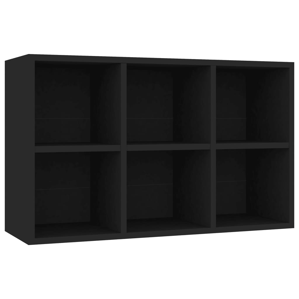 Libreria/Credenza Nera 66x30x97,8 cm in Truciolato cod mxl 8719