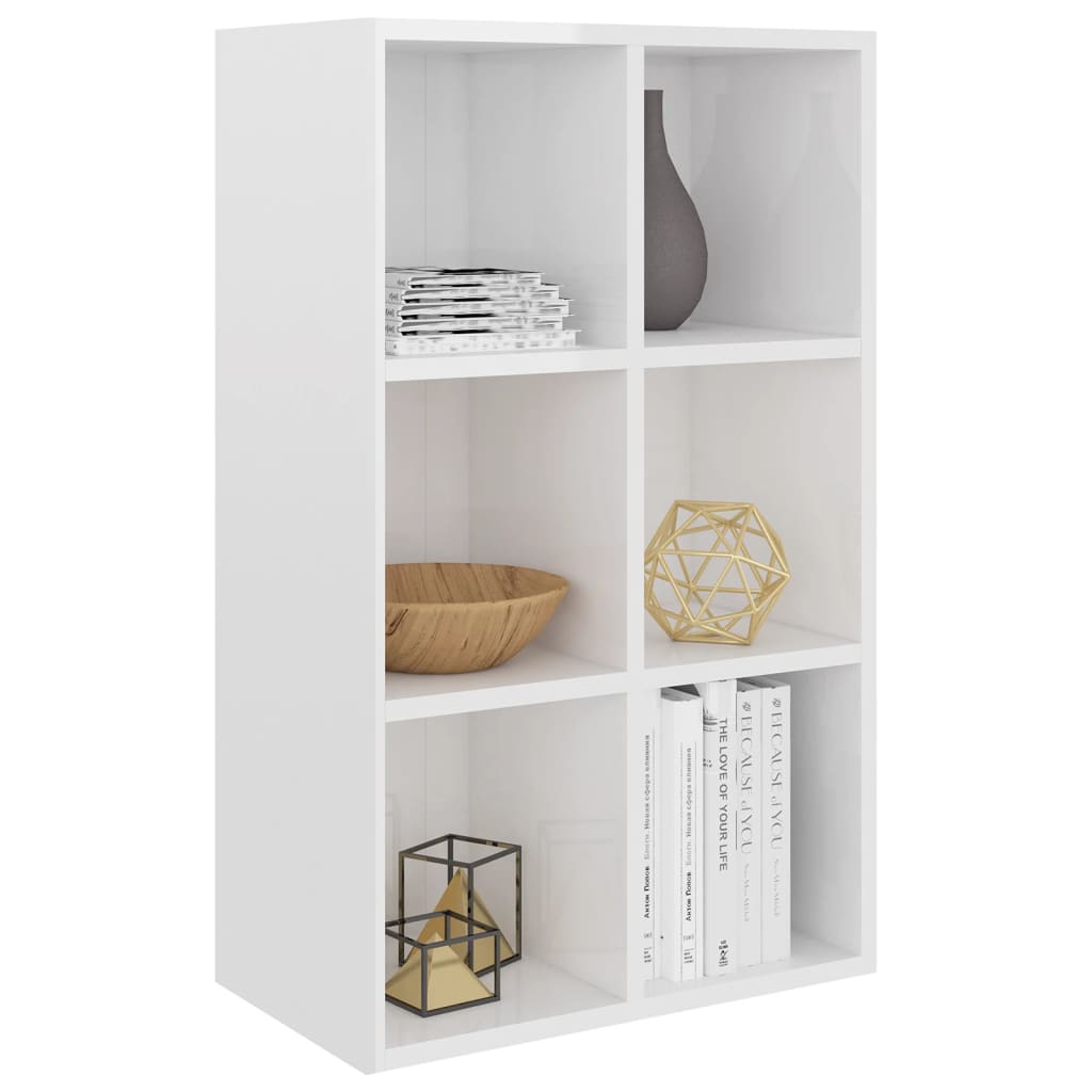 Libreria/Credenza Bianco Lucido 66x30x97,8 cm in Truciolato cod mxl 17693