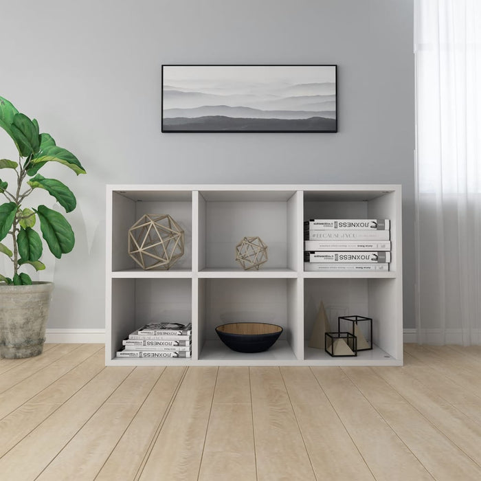 Libreria/Credenza Bianco Lucido 66x30x97,8 cm in Truciolato cod mxl 17693