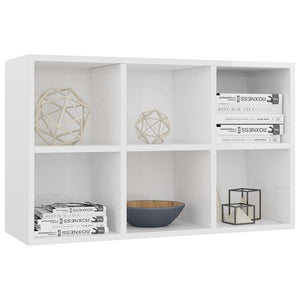 Libreria/Credenza Bianco Lucido 66x30x97,8 cm in Truciolato cod mxl 17693