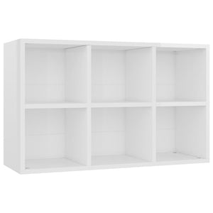 Libreria/Credenza Bianco Lucido 66x30x97,8 cm in Truciolato cod mxl 17693