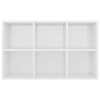 Libreria/Credenza Bianco Lucido 66x30x97,8 cm in Truciolato cod mxl 17693