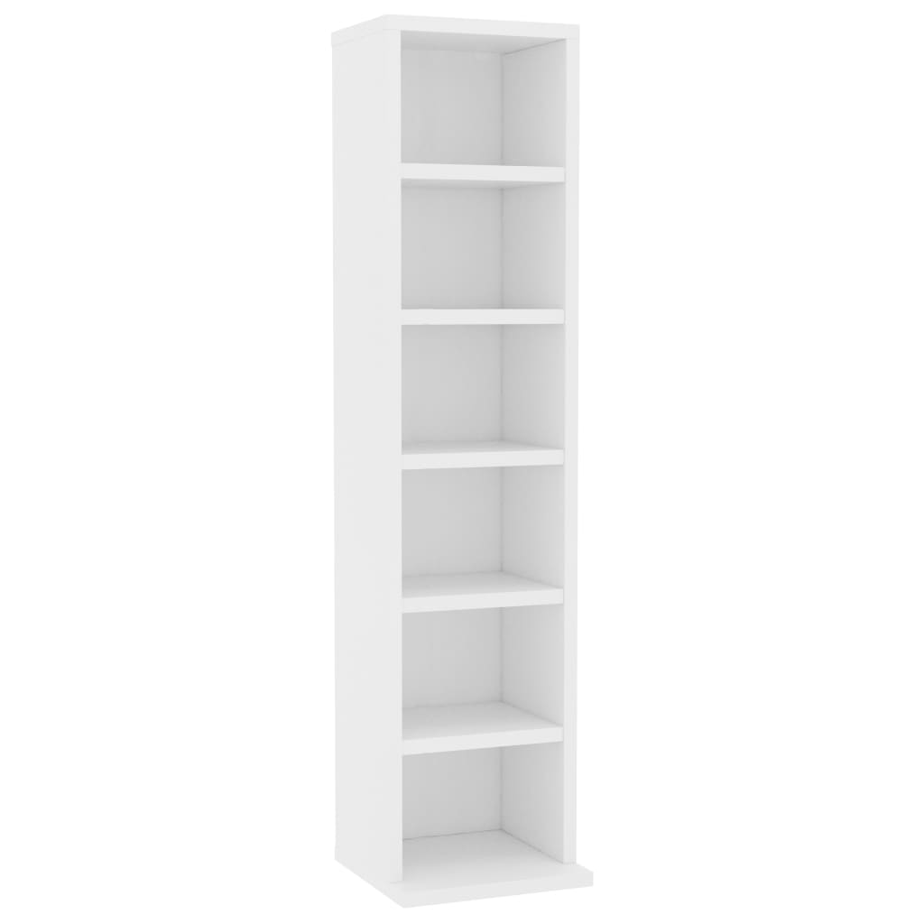 Mobile Porta CD Bianco 21x20x88 cm in Legno Multistratocod mxl 127067