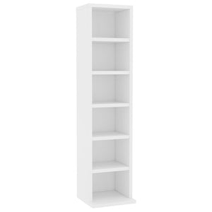 Mobile Porta CD Bianco 21x20x88 cm in Legno Multistratocod mxl 127067