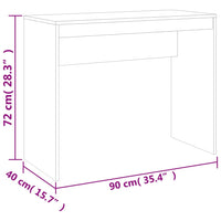 Scrivania Grigio Cemento 90x40x72 cm in Legno Multistrato 800382