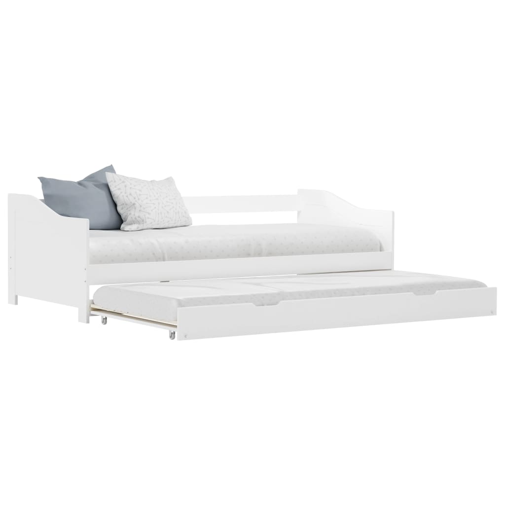 Divano Letto a Scomparsa in Legno di Pino Bianco 90x200 cm cod mxl 41386