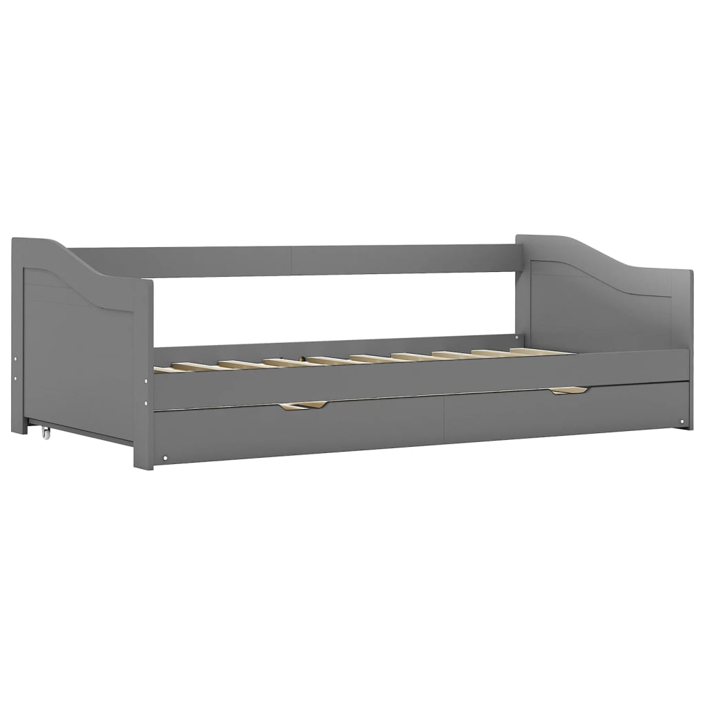 Divano Letto a Scomparsa Grigio in Legno di Pino 90x200 cm cod mxl 63587