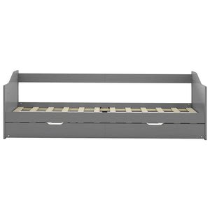 Divano Letto a Scomparsa Grigio in Legno di Pino 90x200 cm cod mxl 63587