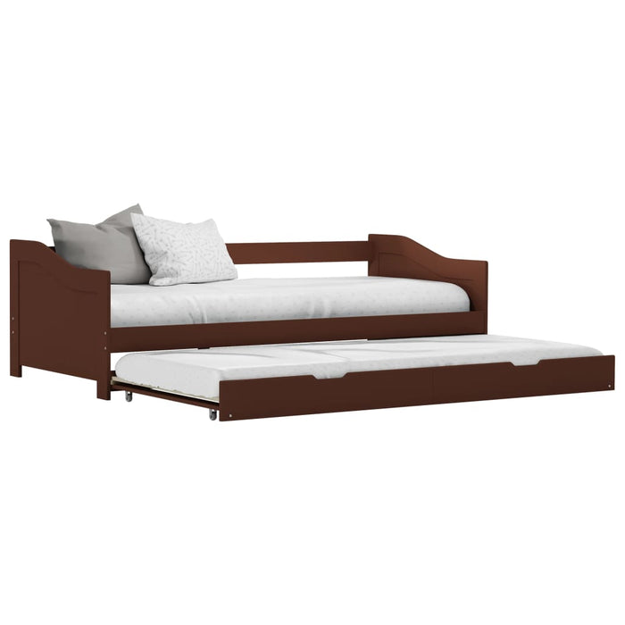 Dormeuse Estraibile senza Materasso Marrone Scuro 90x200 cm 283152