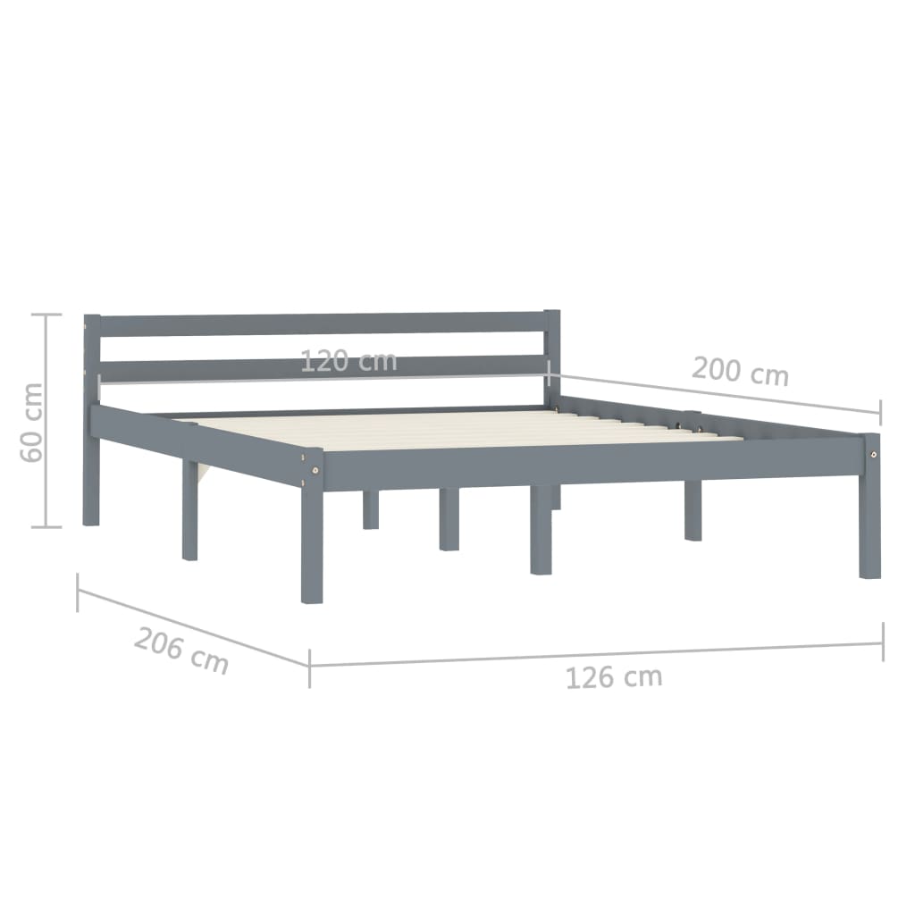 Giroletto Grigio in Legno Massello di Pino 120x200 cm cod mxl 56998