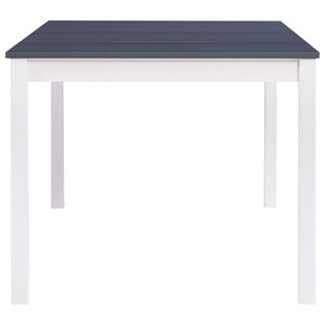 Tavolo da Pranzo Bianco e Grigio 180x90x73 cm in Legno di Pino