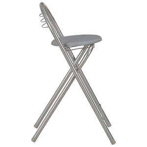 Set da Bar 3 pz con Mensole in Legno e Acciaio Grigio cod mxl 10396