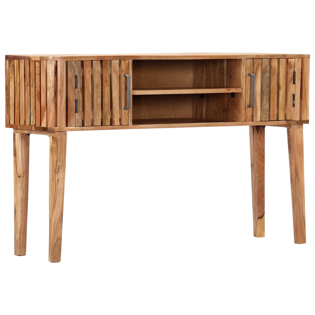 Tavolo Consolle 120x35x76 cm Legno Massello di Acacia