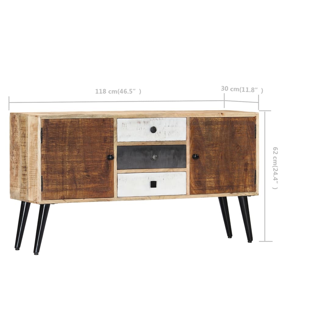 Credenza 118x30x62 cm in Legno Massello di Mango cod mxl 19733