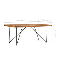 Tavolo da Pranzo 180x90x76 cm in Legno Massello di Acacia 282881