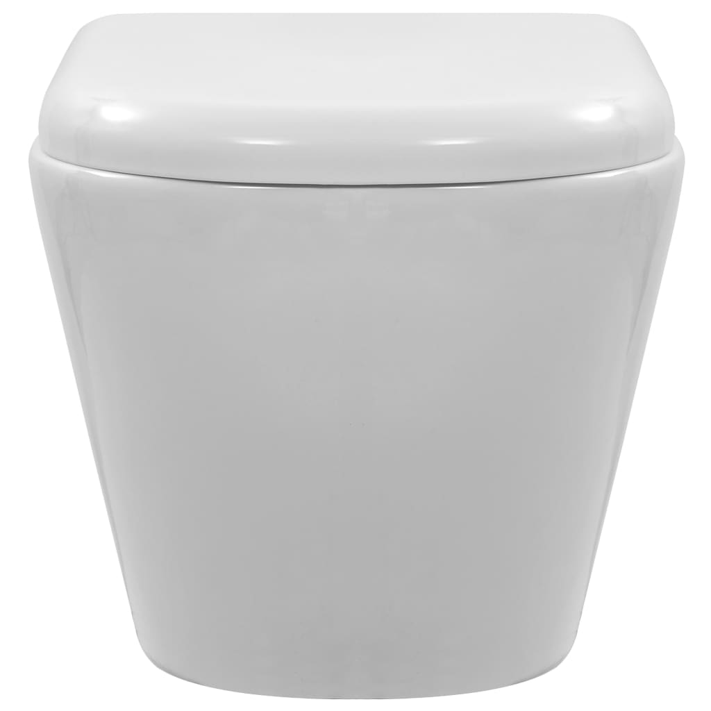 WC Sospeso con Design Senza Bordi in Ceramica Bianca 145237