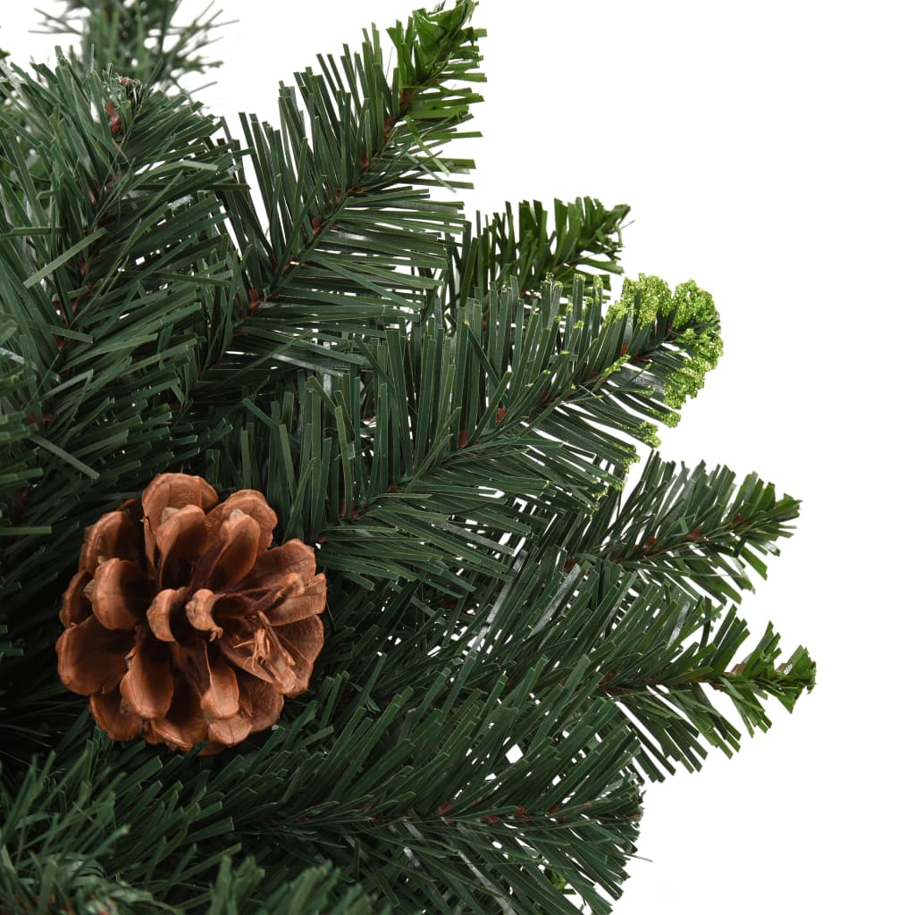 Albero di Natale Artificiale con Pigne Verde 210 cm