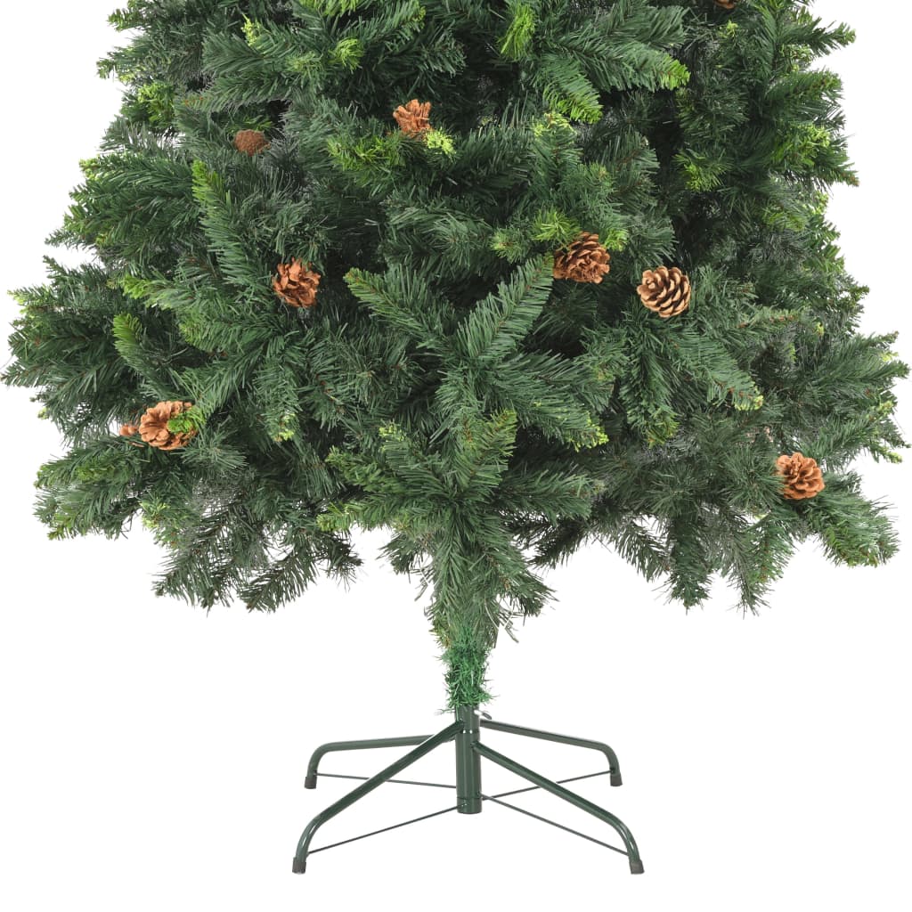 Albero di Natale Artificiale con Pigne Verde 210 cm