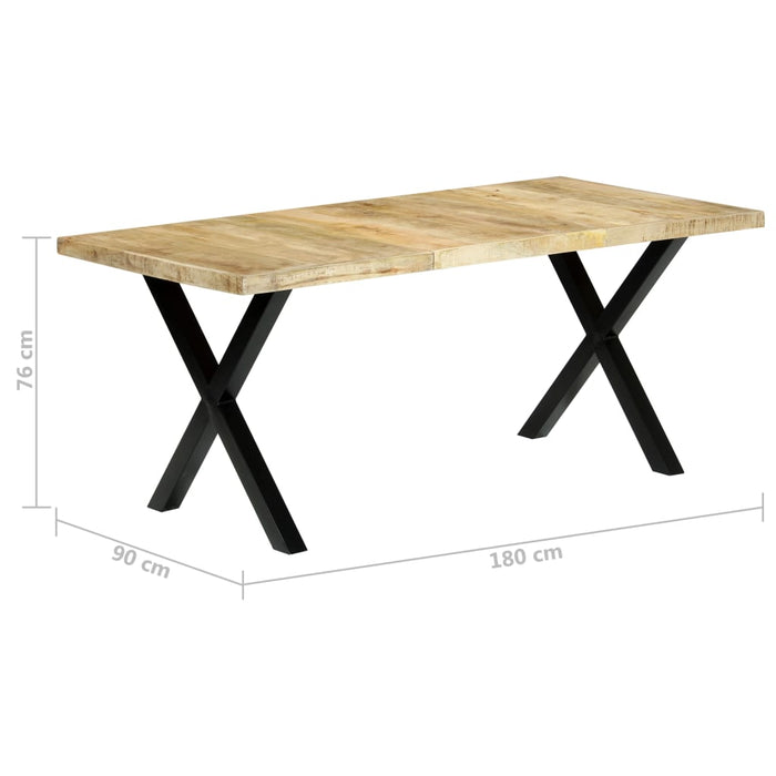 Tavolo da Pranzo 180x90x76 cm in Legno Massello di Mango  cod mxl 29861