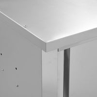 Armadio da Cucina con Ante Scorrevoli 90x40x50cm Acciaio Inox 51052