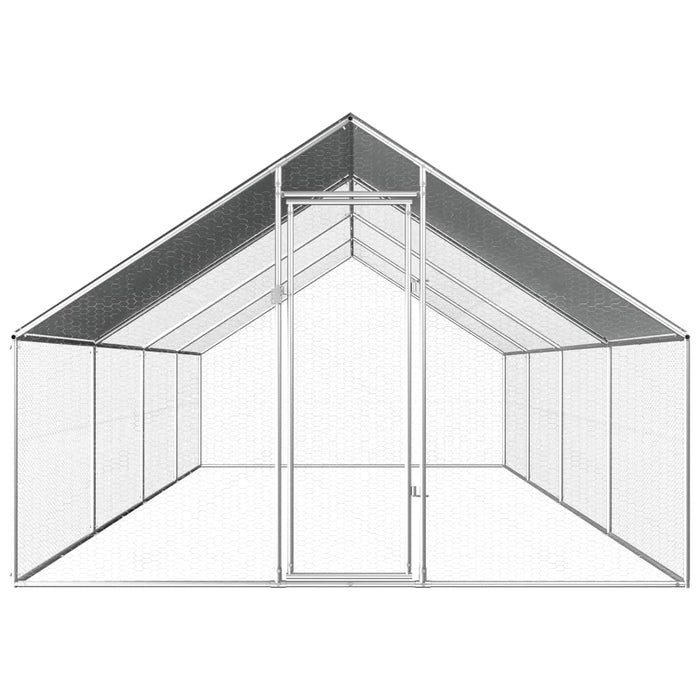 Gabbia per Polli da Esterno 2,75x8x1,92m in Acciaio Zincato 170791