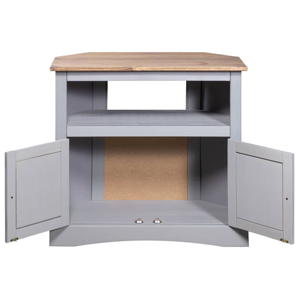 Tavolo Console in Pino Messicano Corona Grigio 80x43x78 cm 282629