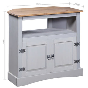 Tavolo Console in Pino Messicano Corona Grigio 80x43x78 cm 282629