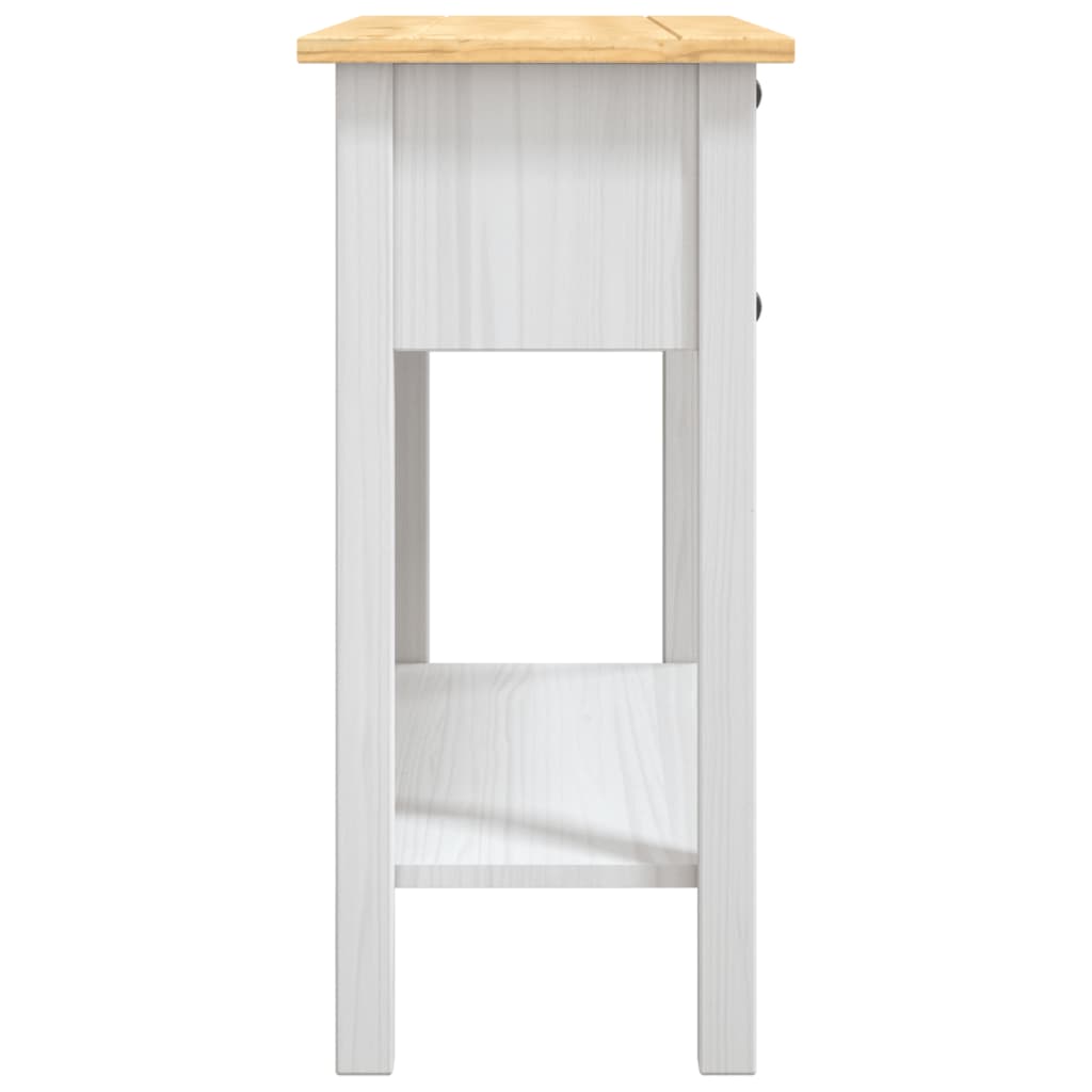 Tavolo Console in Pino Messicano Corona Bianco 90x34,5x73 cm 282646