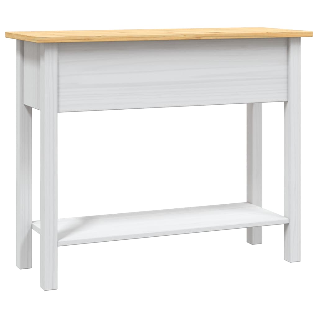 Tavolo Console in Pino Messicano Corona Bianco 90x34,5x73 cm 282646