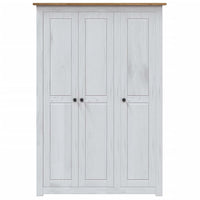 Armadio a 3 Ante Bianco 118x50x171,5cm in Pino Panama Range 282663