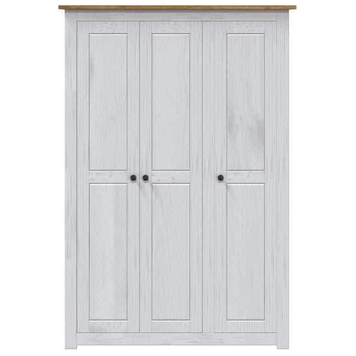 Armadio a 3 Ante Bianco 118x50x171,5cm in Pino Panama Range 282663