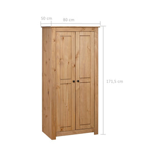 Armadio 80x50x171,5 cm in Legno Massello Pino Panama Range 282664