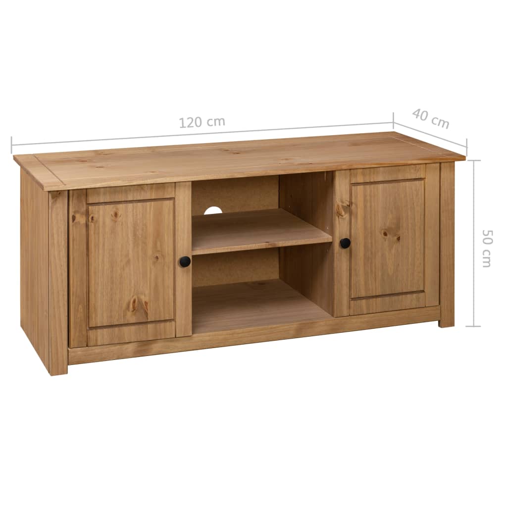 Moble TV 120x40x50 cm in Legno Massello di Pino Panama Range