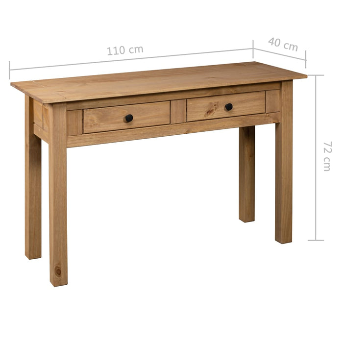 Tavolo Consolle 110x40x72 cm Legno Massello Pino Panama Range cod mxl 29821