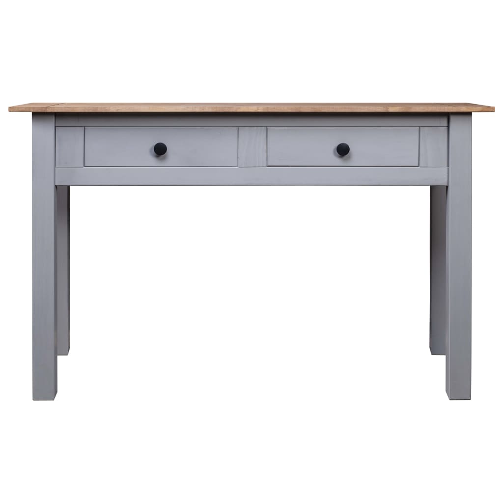 Tavolo Consolle Grigio 110x40x72 cm Legno Massello Pino Panama