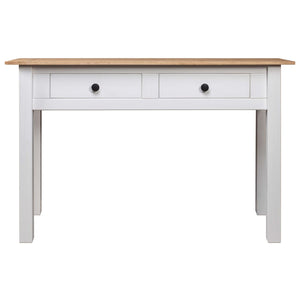 Tavolo Consolle Bianco 110x40x72 cm Legno Massello Pino Panama cod mxl 9473