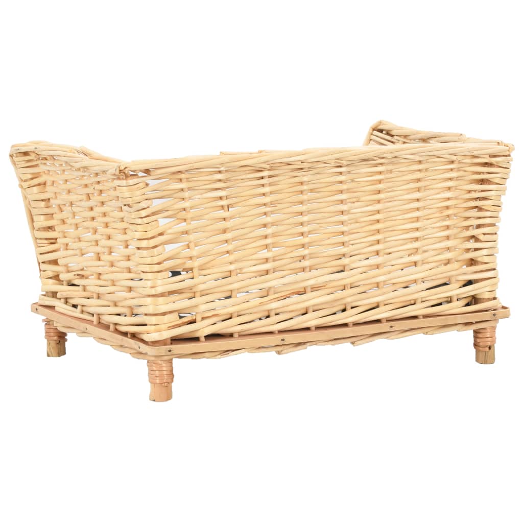 Cesta per Cani con Cuscino 50x33x30 cm Salice Naturale 170773