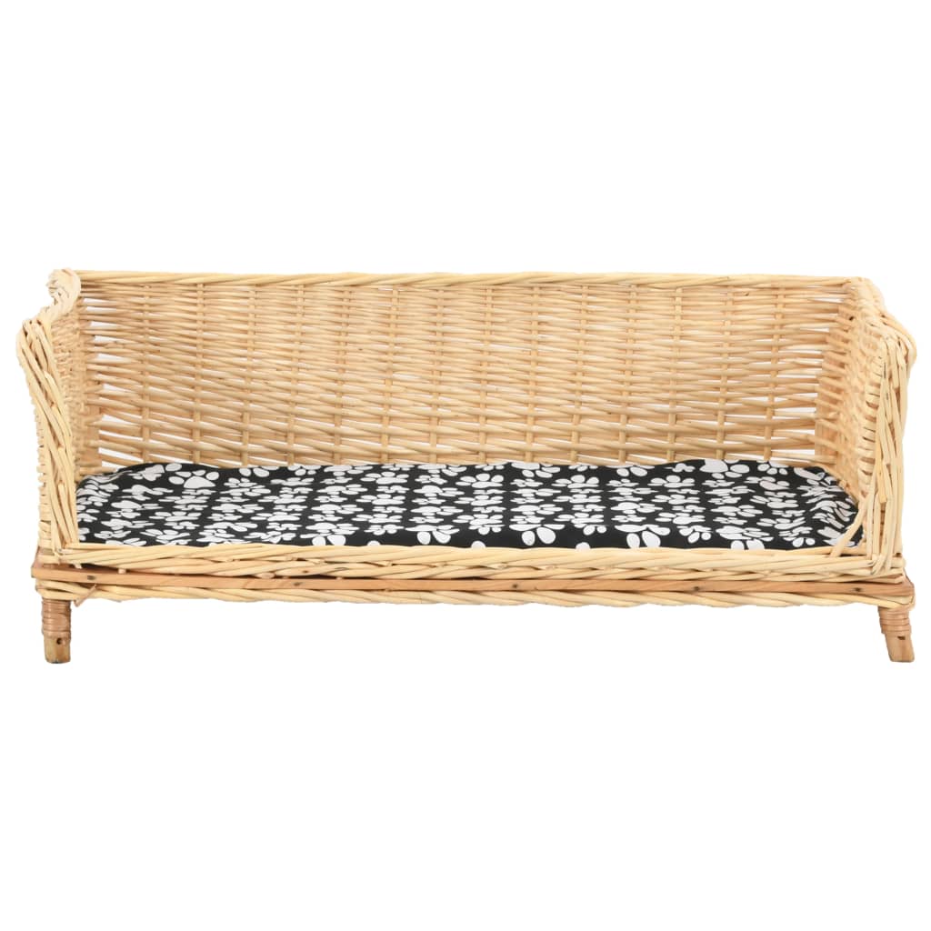 Cesta per Cani con Cuscino 90x54x35 cm Salice Naturale