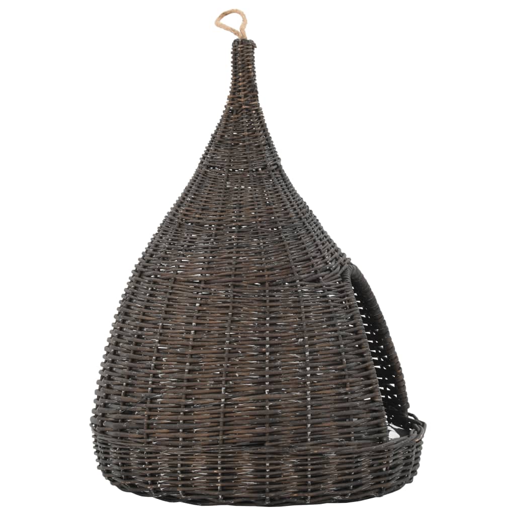 Cesta per Gatti Cuscino Grigio 40x60cm Teepee Salice Naturale 170778