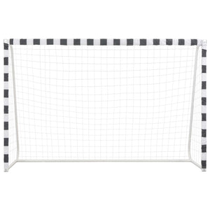 Porta da Calcio 300x200x90 cm in Metallo Bianco e Nero cod mxl 66491