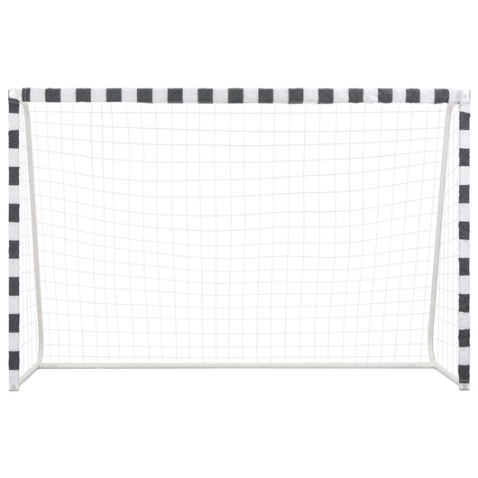 Porta da Calcio 300x200x90 cm in Metallo Bianco e Nero cod mxl 66491