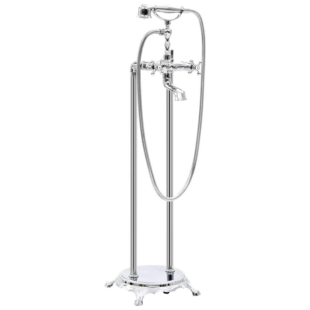 Rubinetteria a Colonna per Vasca Acciaio Inox 99,5 cm Argento 145093